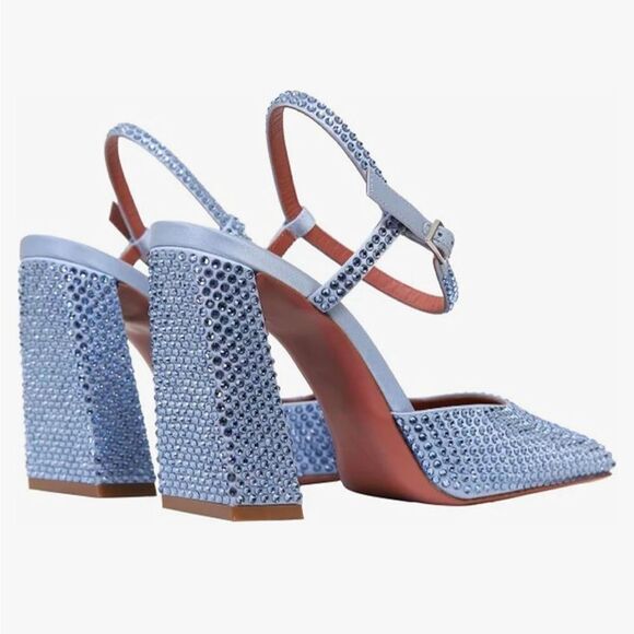 NWOT Blue Rhinestone Heels - Picture 6 of 7